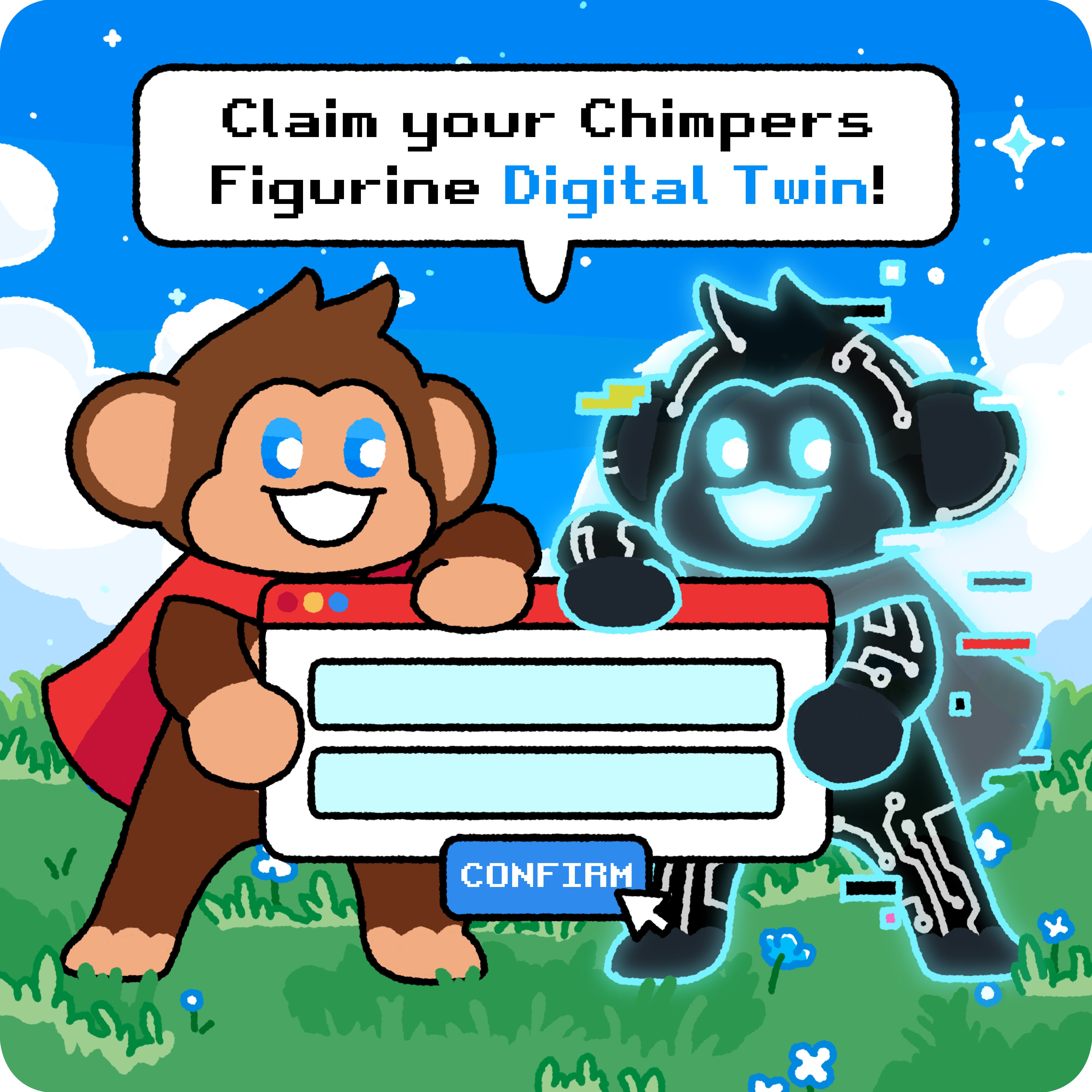 Claim your Chimpers Figurine